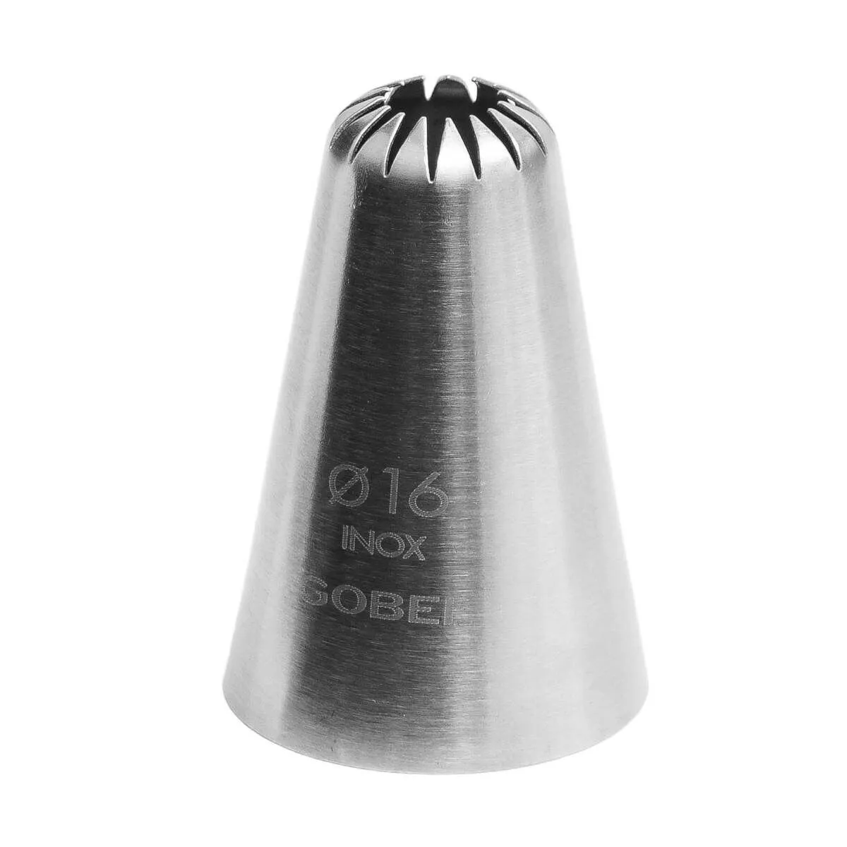 Roze spuitmondje van roestvrij staal met 15 tanden - ⌀ 16 mm