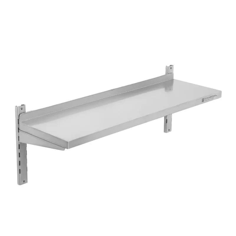 Roestvrijstalen Wandplank op Dragers - L 1000 x D 300 mm