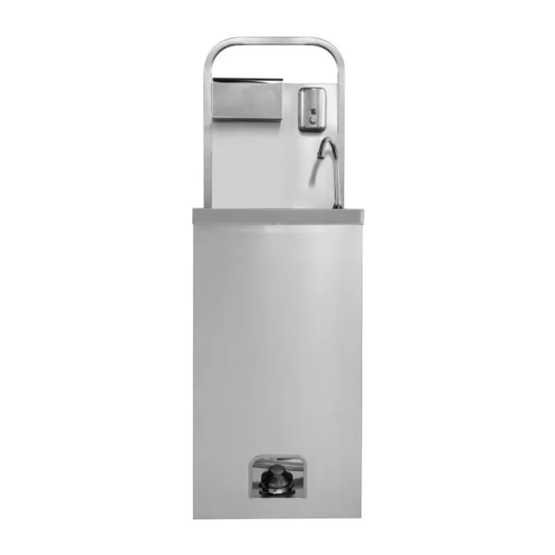 Voetbediende Handenwasser met Zeep en Papierdispenser