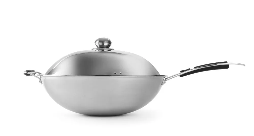 Wok met inductie in roestvrij staal