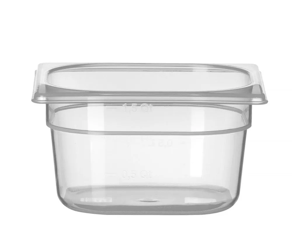 Bak Gastronorm GN 1/6 - Polypropyleen - Diepte 100 mm - 1 L