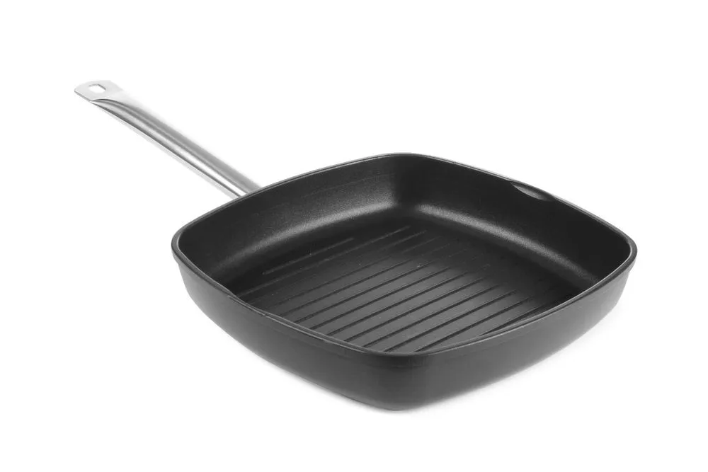 Grillpan met gegroefde gietijzeren aluminium - 55 x 29 cm