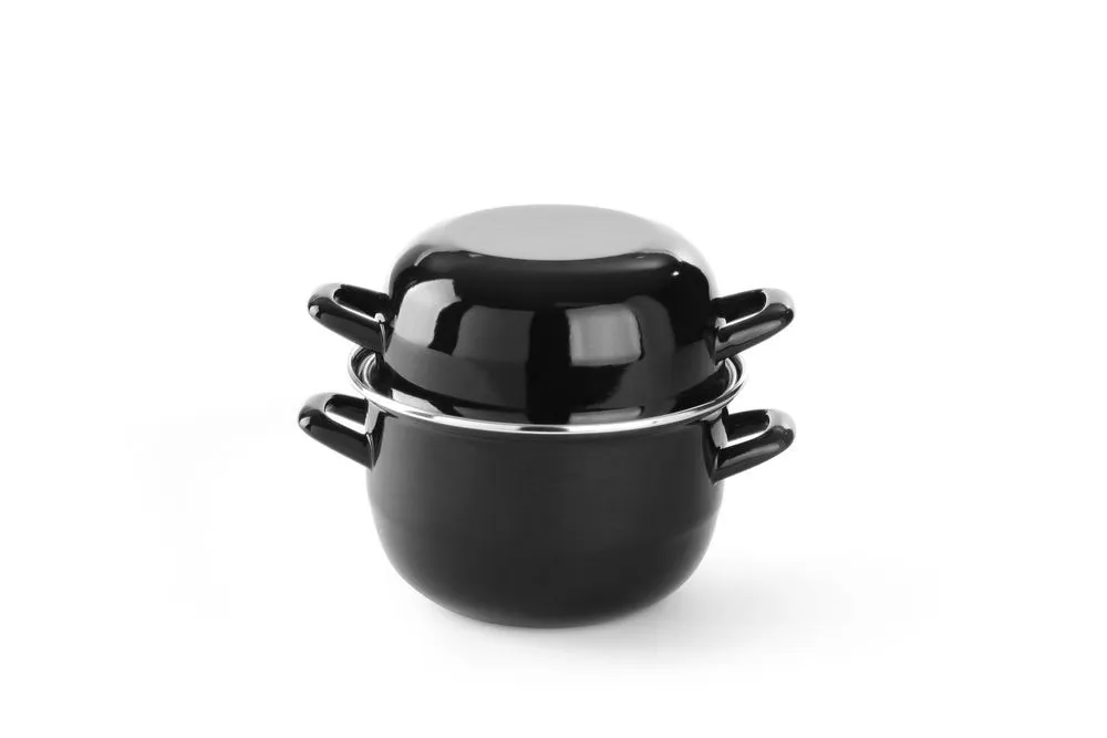 Mosselpan van geëmailleerd gietijzer met deksel - 2,3 L