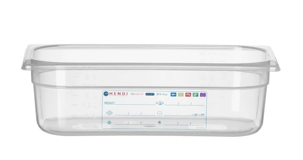 Opslagcontainer Gastronorm GN 1/3 - 4 L - H 100 mm