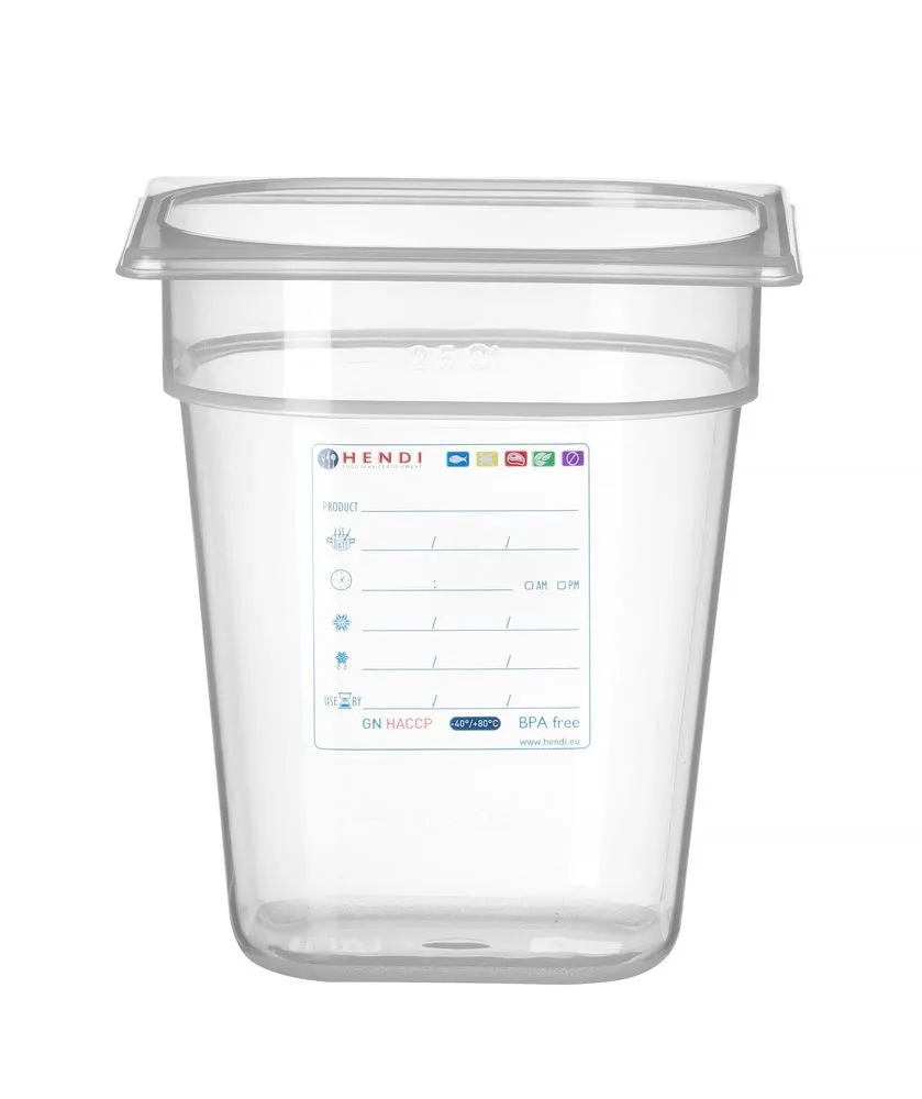 Opslagcontainer Gastronorm GN 1/6 - 3,4 L - H 200 mm