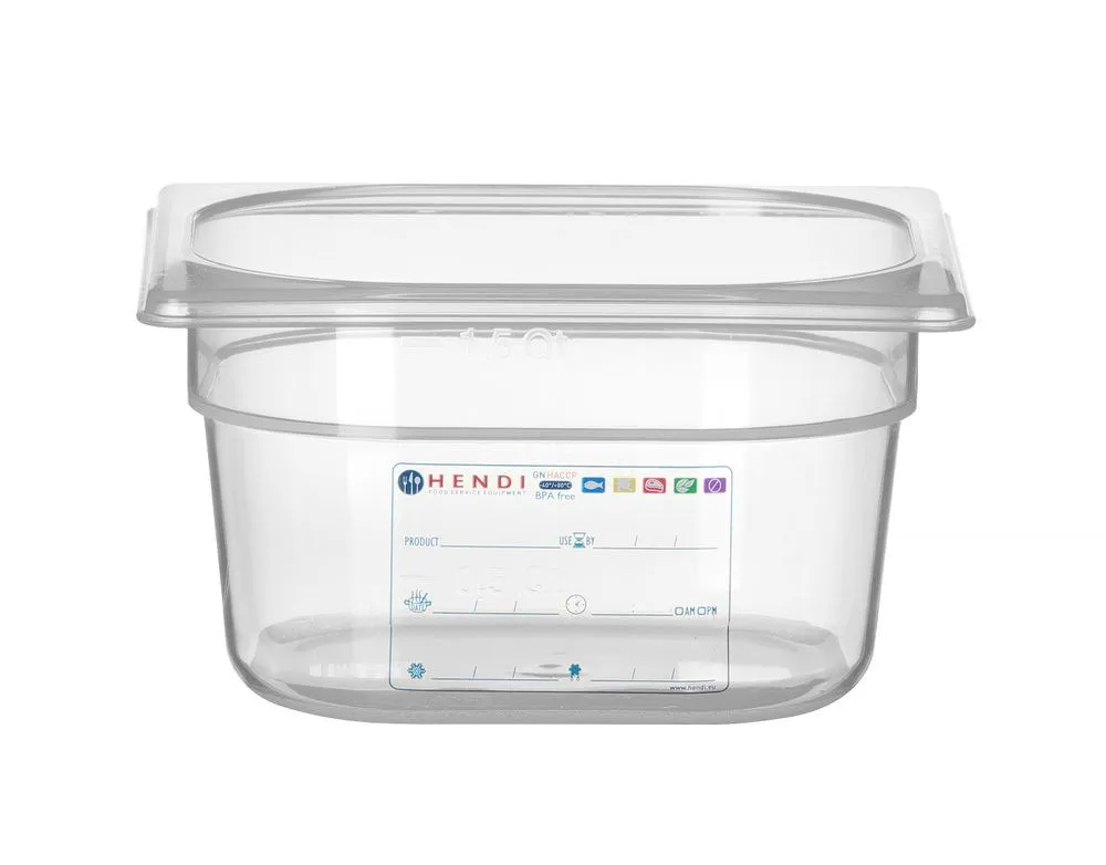 Opslagcontainer Gastronorm GN 1/6 - 1,6 L - H 100 mm
