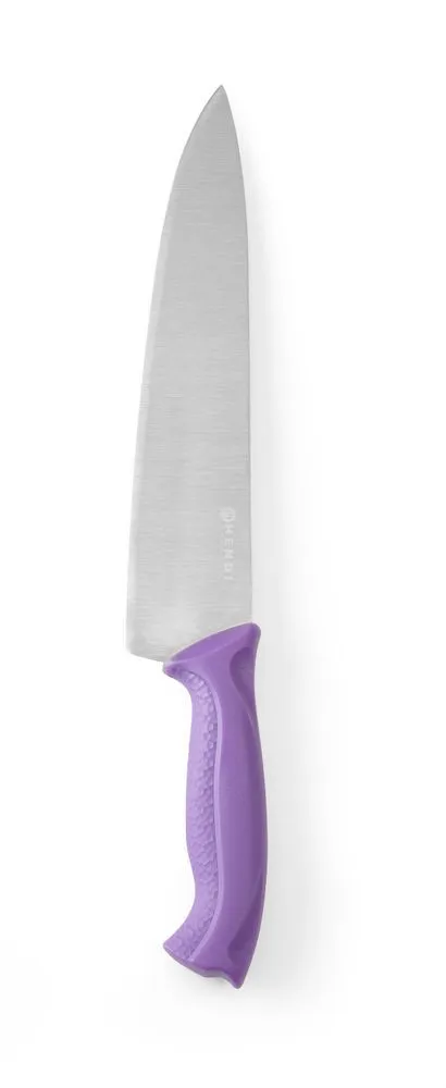 Koksmes met paars handvat - Lemmet 24 cm