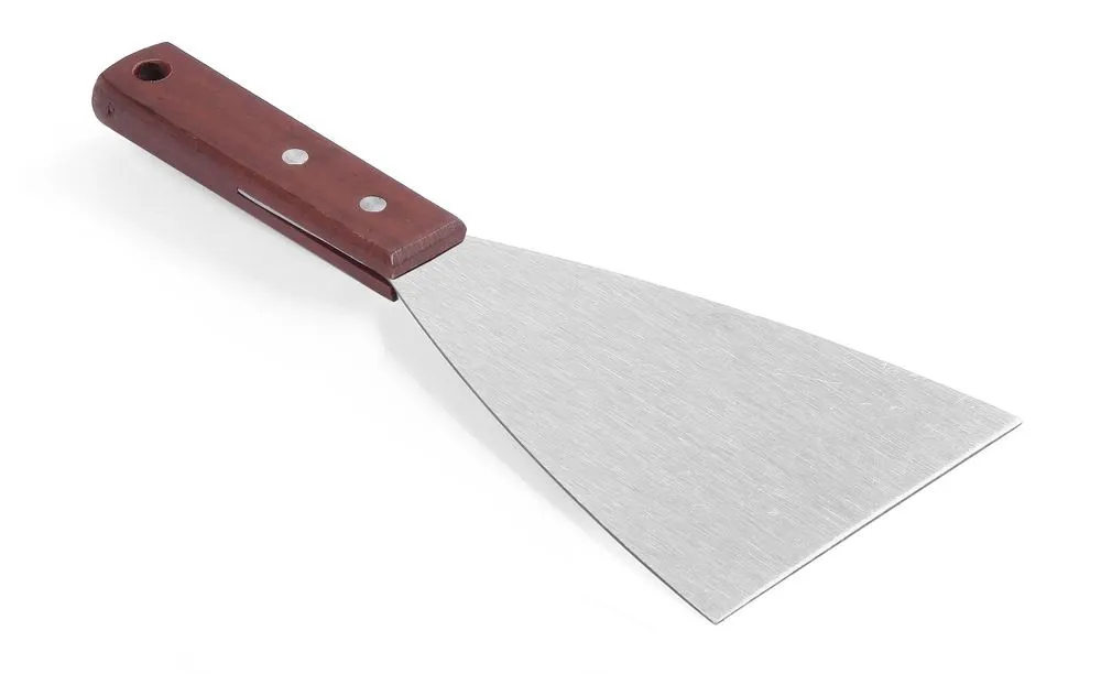 Roestvrijstalen schraper met houten handvat - 11,8 cm