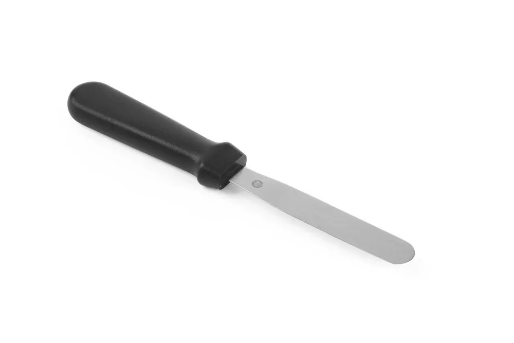 Flexibele platte spatel van roestvrij staal met handvat van PP - 11 cm