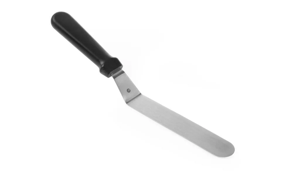Pannenkoekspatel Gebogen RVS met PP-handvat - 20 cm