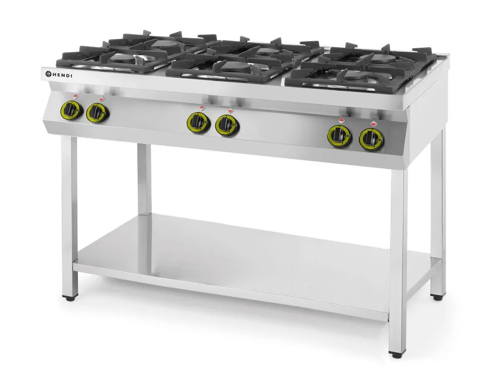 Kitchen Line gaskookplaat - 6 branders