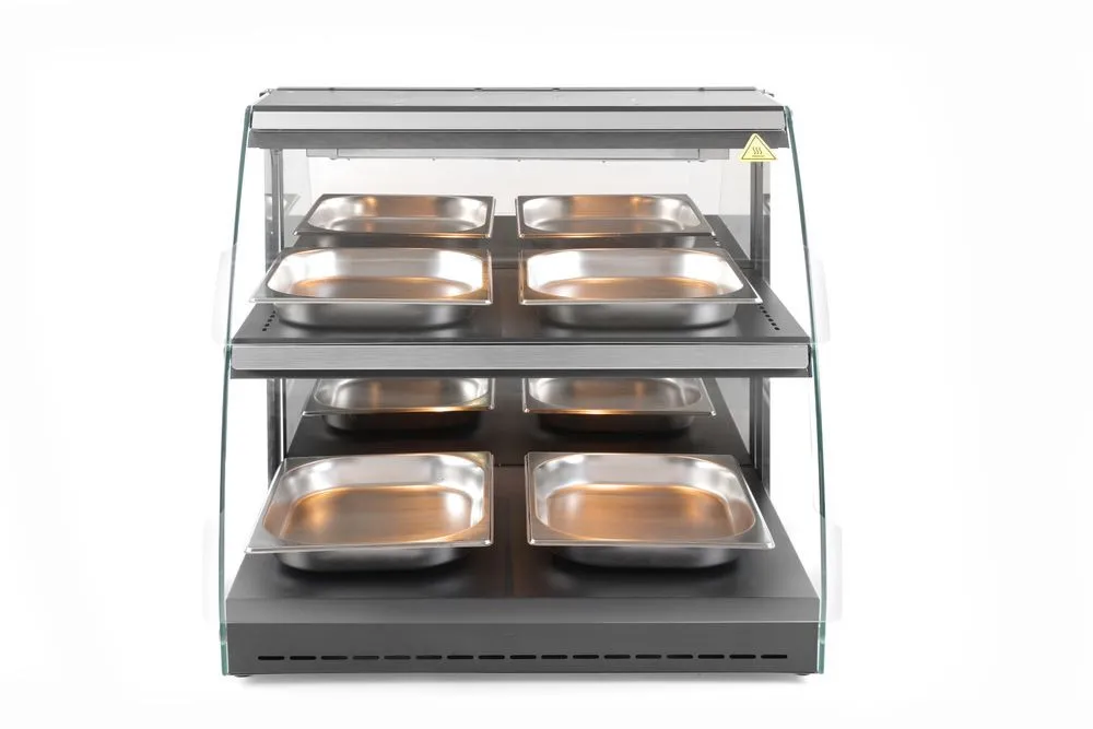 Verwarmde vitrine met kwarts - 2 niveaus