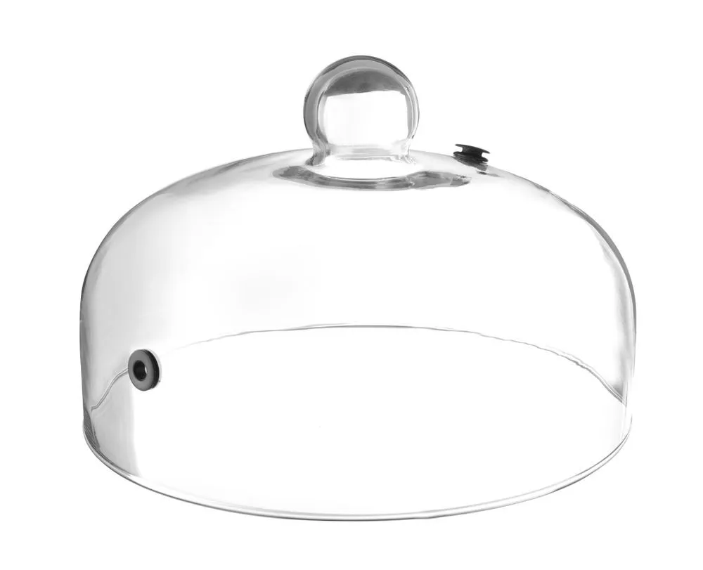 Glazen platte klok met ventilatie - ø 260 mm