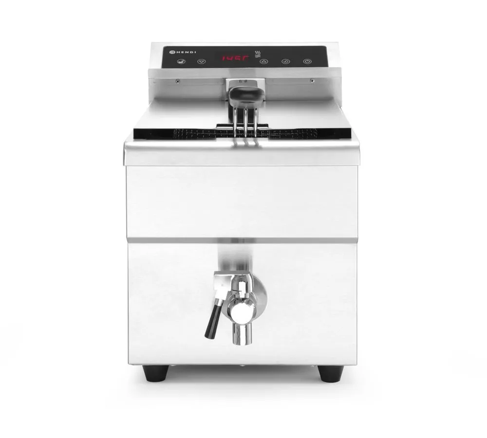 Frituurpan met inductie en aftapkraan - 8 L