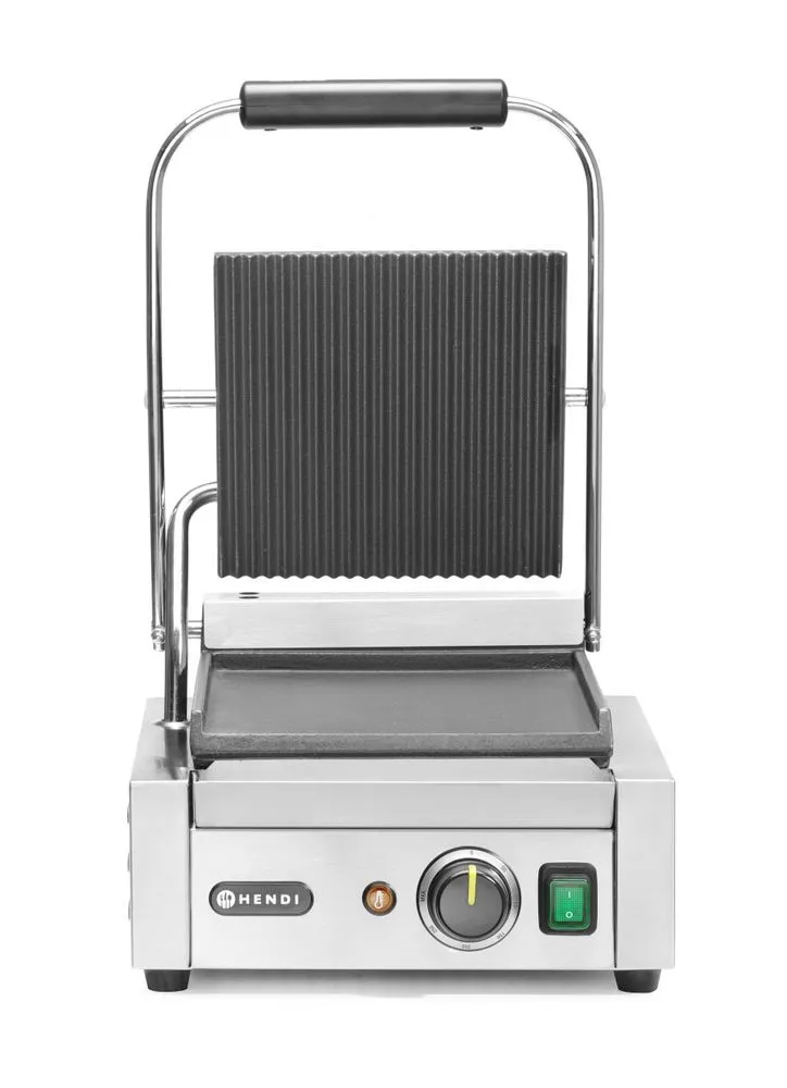 Grill de Contact - Eenvoudig Model - Gladde en Geribbelde Platen
