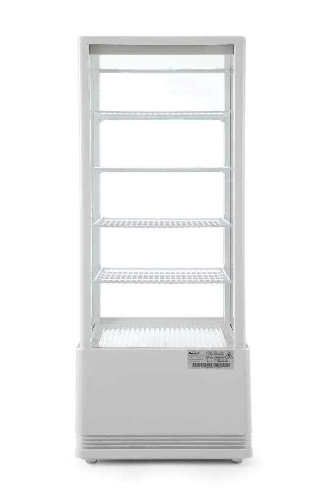 Koelkast met witte glazen deuren aan 4 zijden - 98 liter