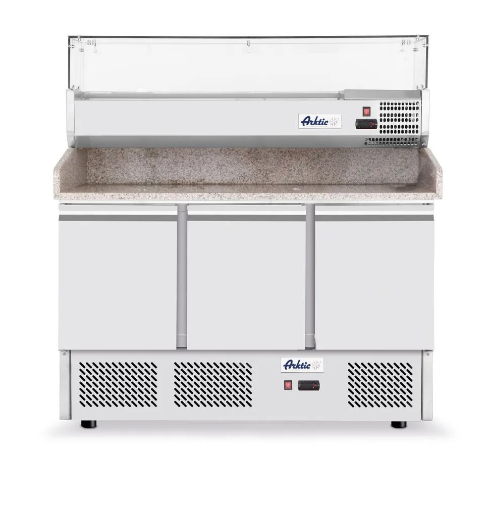 Gekoelde voorbereidingsbalie voor pizza's of salades - 380 L + 40 L