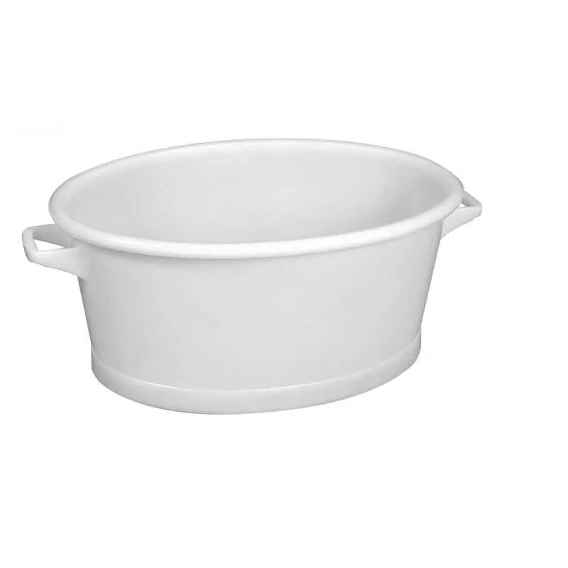Ovale Versterkte Bodem Emmer 60L Wit