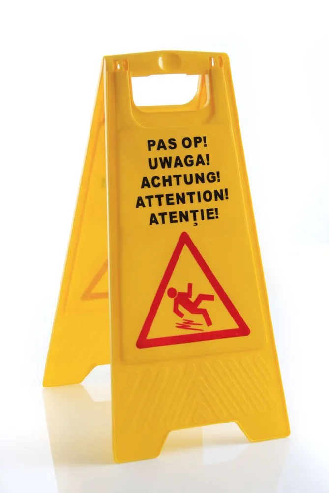 Waarschuwingsbord Gladde Vloer