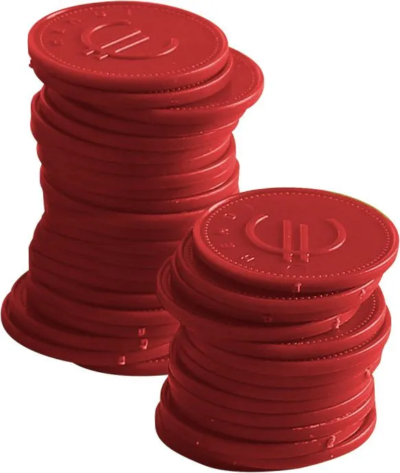 Rode fiches - Set van 100
