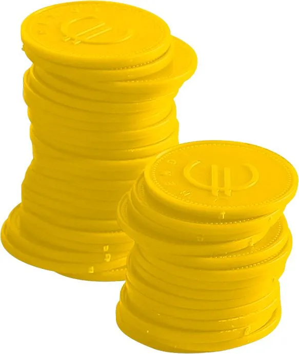 Gele fiches - Set van 100