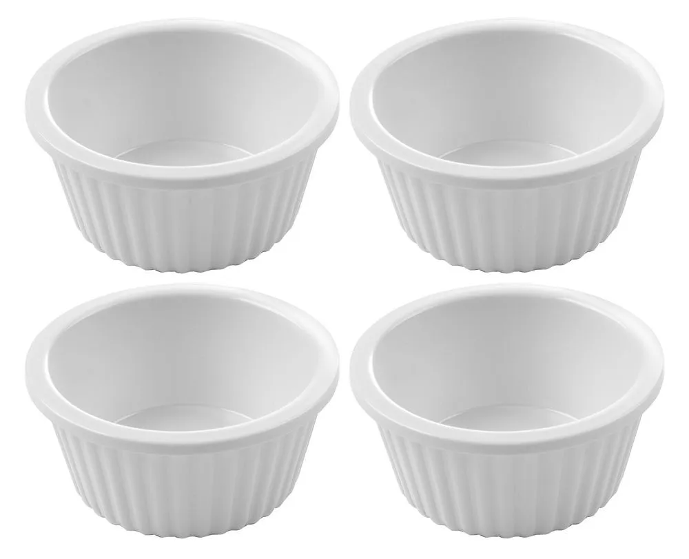 Rillenmelamine Ramekin 35 ml - Set van 4