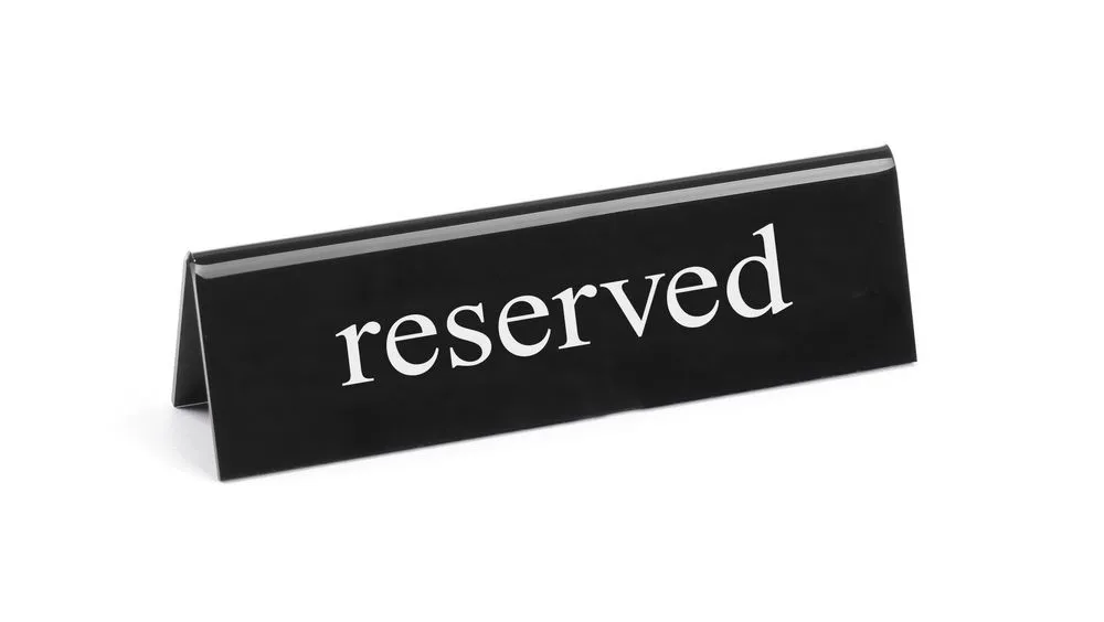 Tafelstandaard "gereserveerd"