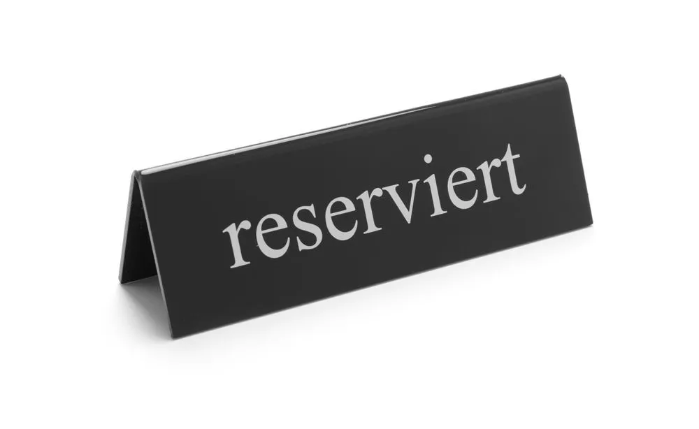 Tafelstandaard Gereserveerd