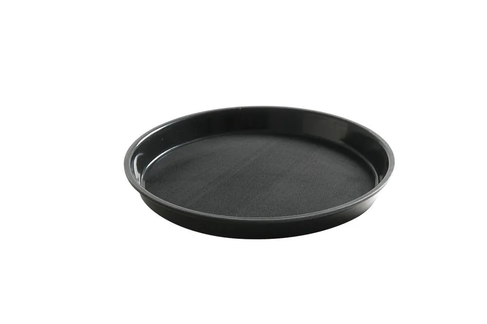 Ronde Serveerschaal met Hoge Rand van Polypropyleen - Zwart - Diameter 320 mm