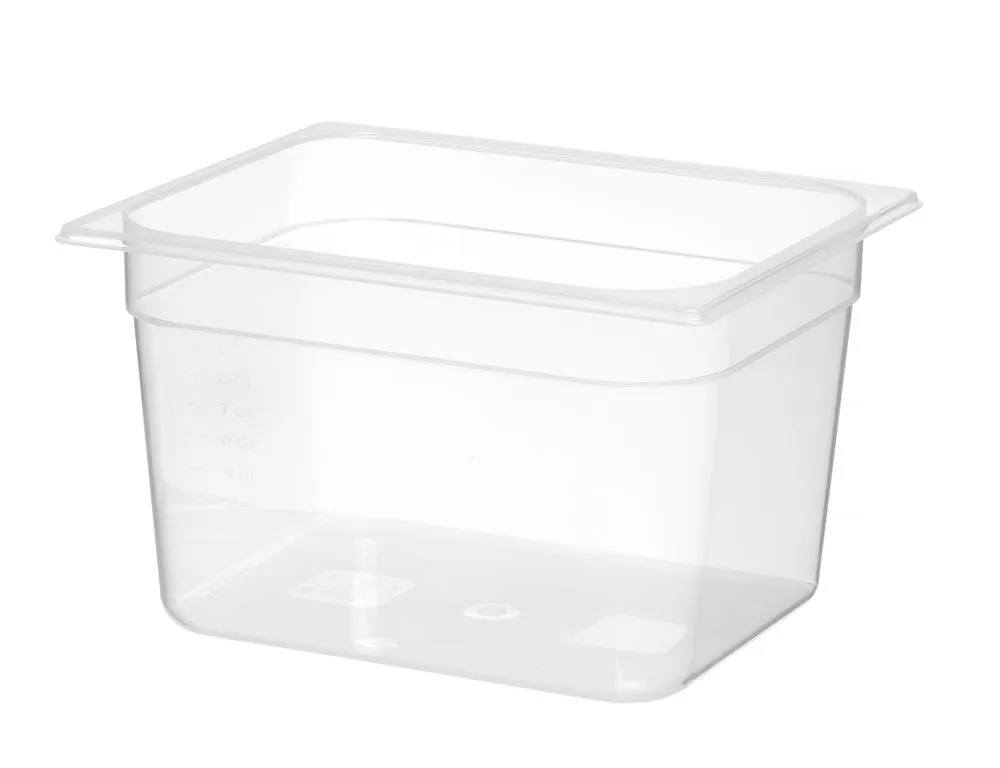 Bak Gastronorm GN 1/2 met maatverdeling van polypropyleen - Diepte 200 mm - 12,5 L