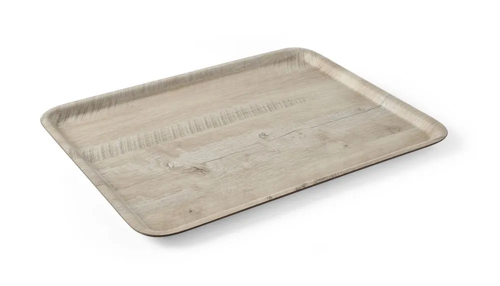 Dienblad van Melamine met Licht Houtprint - 530 x 370 mm