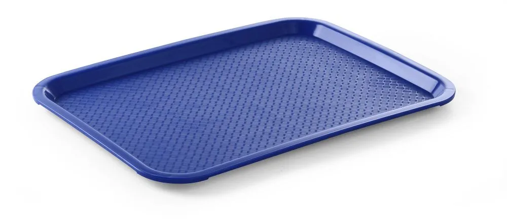 Rechthoekig dienblad voor fastfood in het blauw - 415 x 305 mm