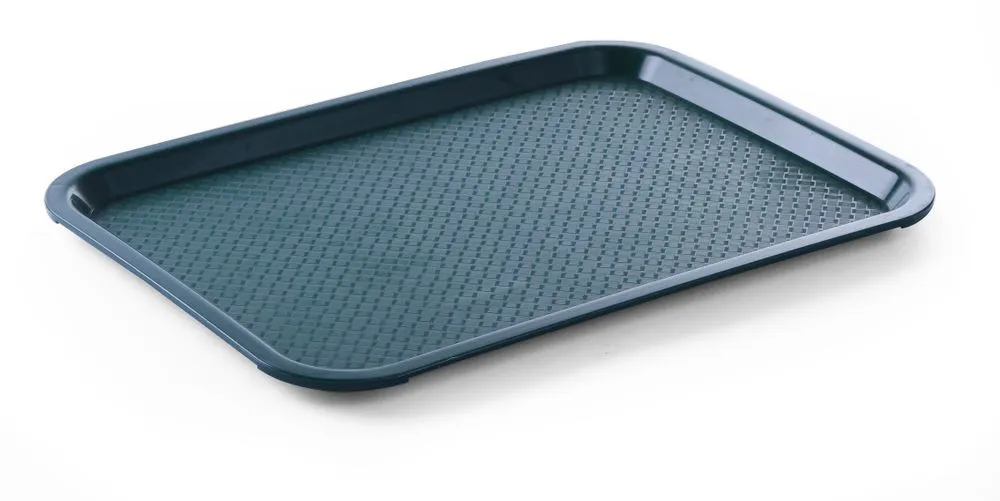 Rechthoekig fastfood dienblad groen - 415 x 305 mm