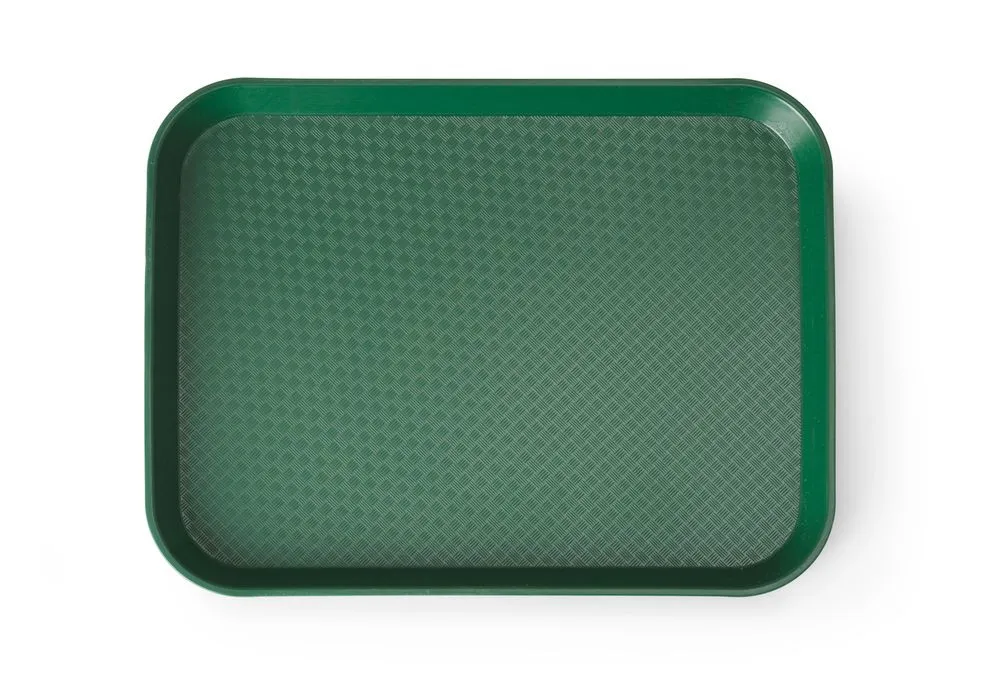 Rechthoekig dienblad voor fastfood - Klein model 265 x 345 mm - Groen