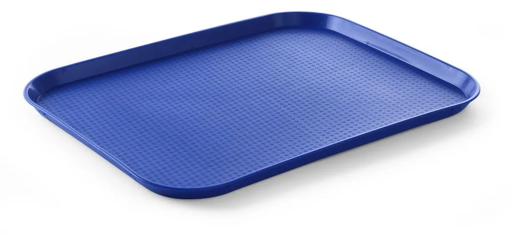 Rechthoekig dienblad voor fastfood - Groot model 450 x 350 mm - Blauw