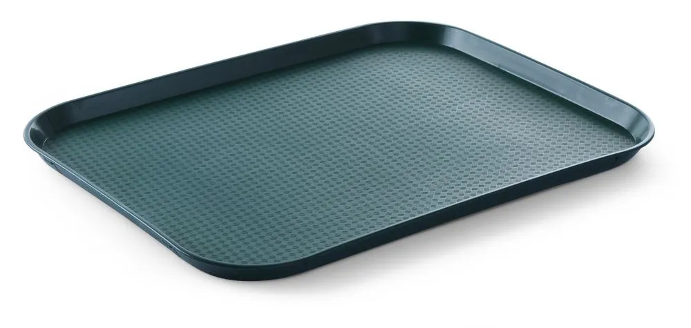 Rechthoekig dienblad voor fastfood - Groot model 450 x 350 mm - Groen