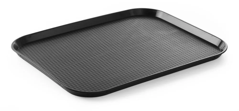 Rechthoekig Fastfood dienblad - Groot model 450 x 350 mm - Zwart