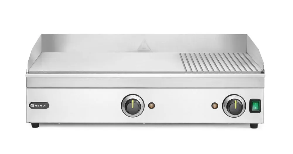 Grillplaat met geribbeld/glad oppervlak