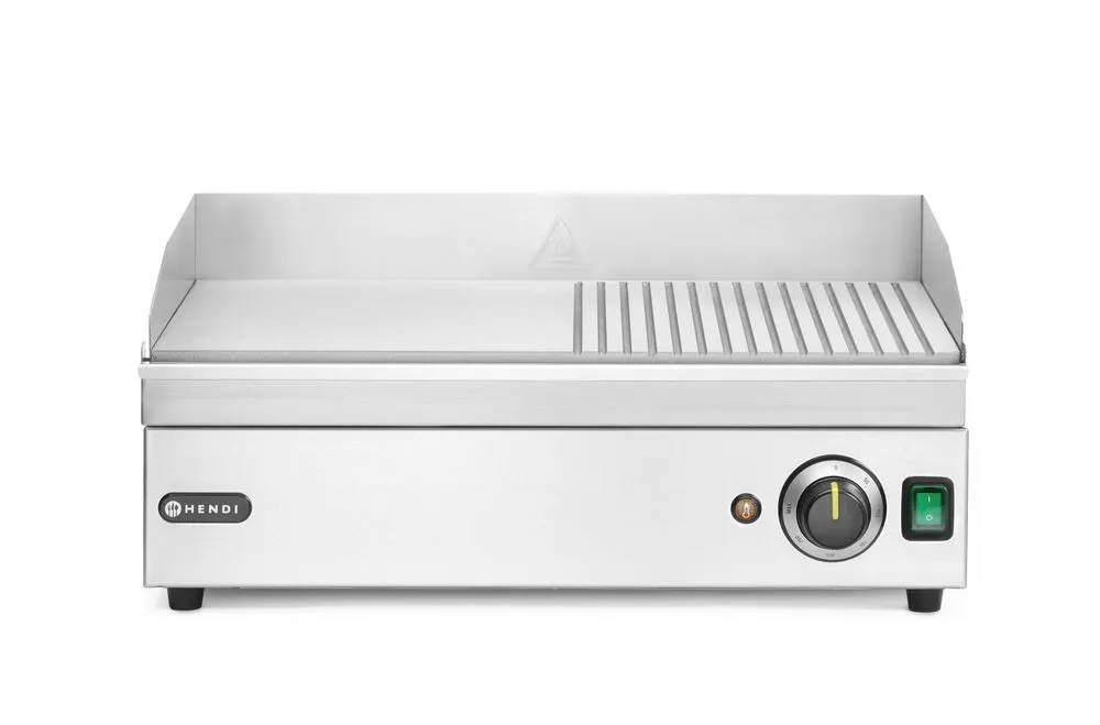 Grillplaat met geribbeld/glad oppervlak