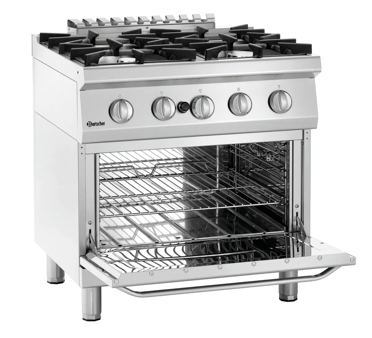 Fornuis Serie 700 - 4 branders & gasoven GN2/1