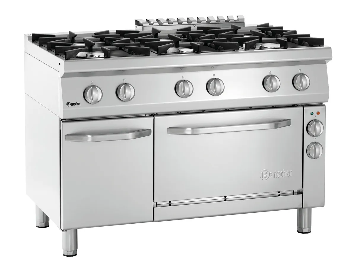 Fornuis Serie 700 - 6 branders & Oven GN1/1