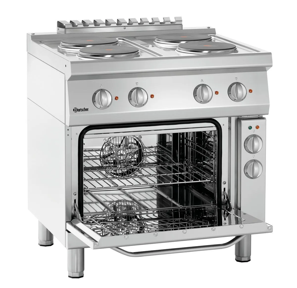 Fornuis Serie 700 - 4 Platen & Oven GN1/1