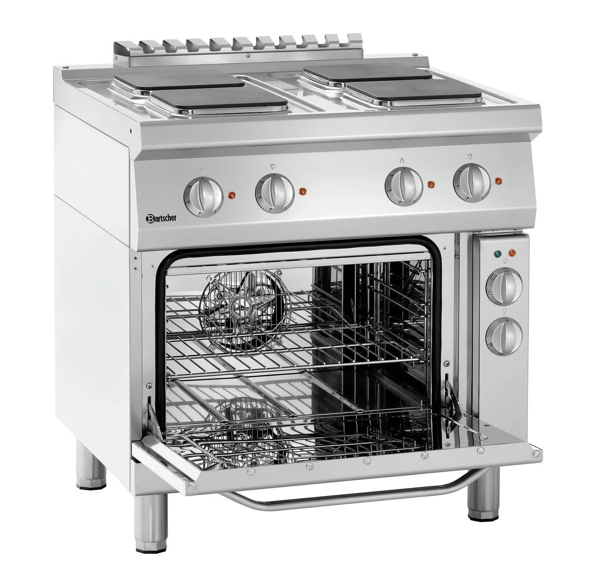 Fornuis Serie 700 - 4 Vierkante Platen & Oven GN1/1