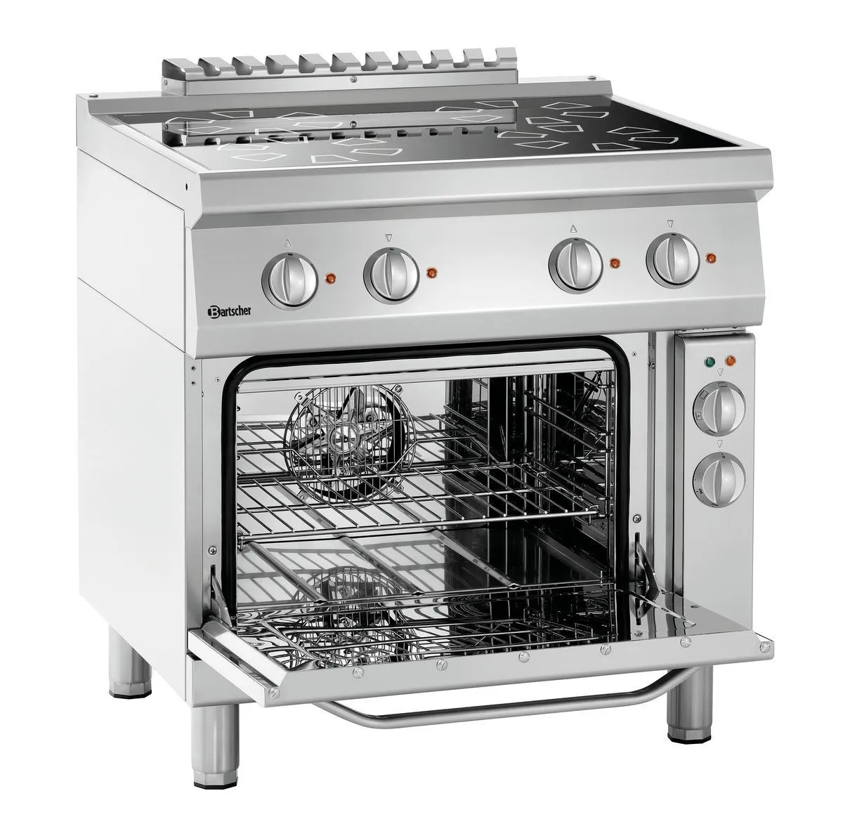 Vier elektrische kookplaten 700 - Met elektrische oven