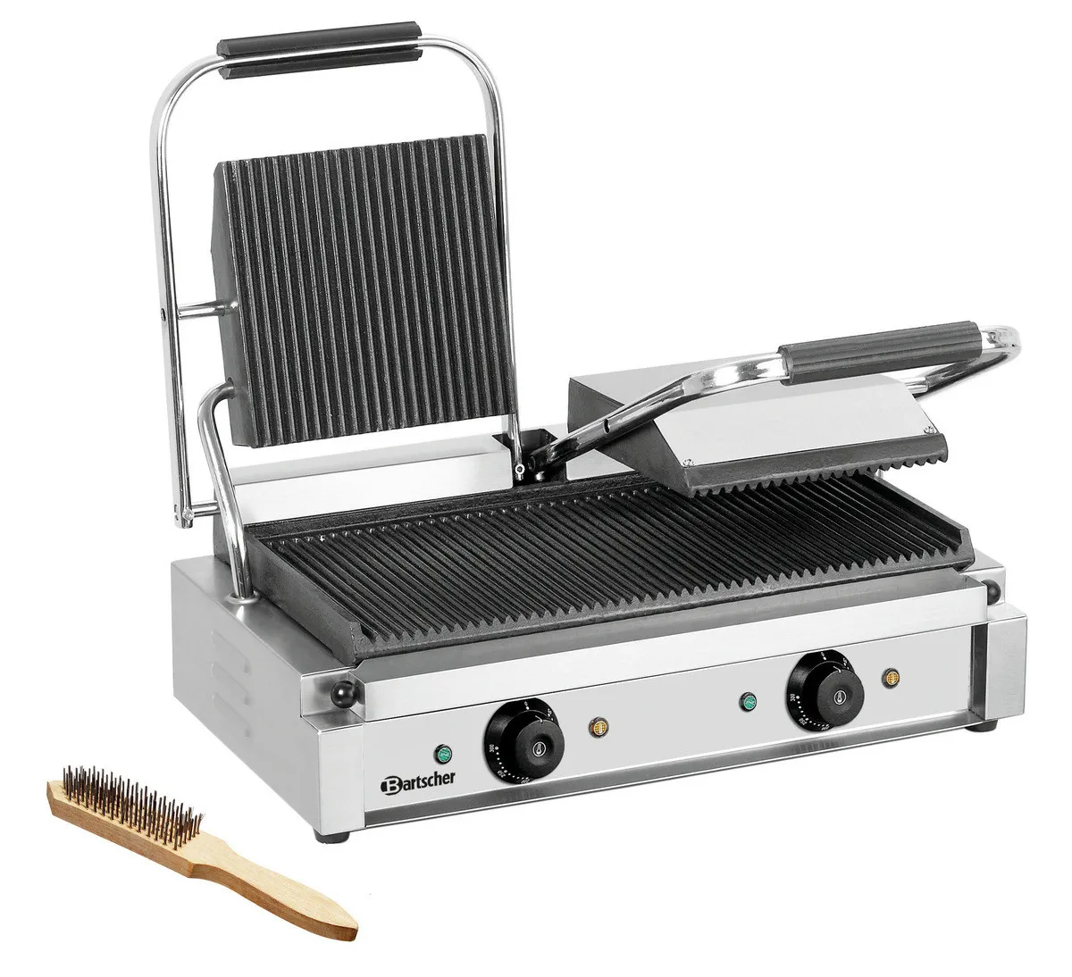 Dubbele Paninimachine - Geribbelde platen