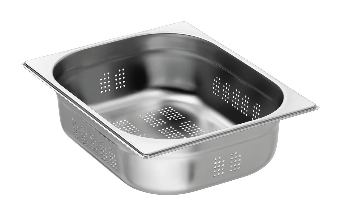 Bak Gastronorm GN 1/2 Geperforeerd Roestvrij staal - Diepte 100 mm - 6,5 L