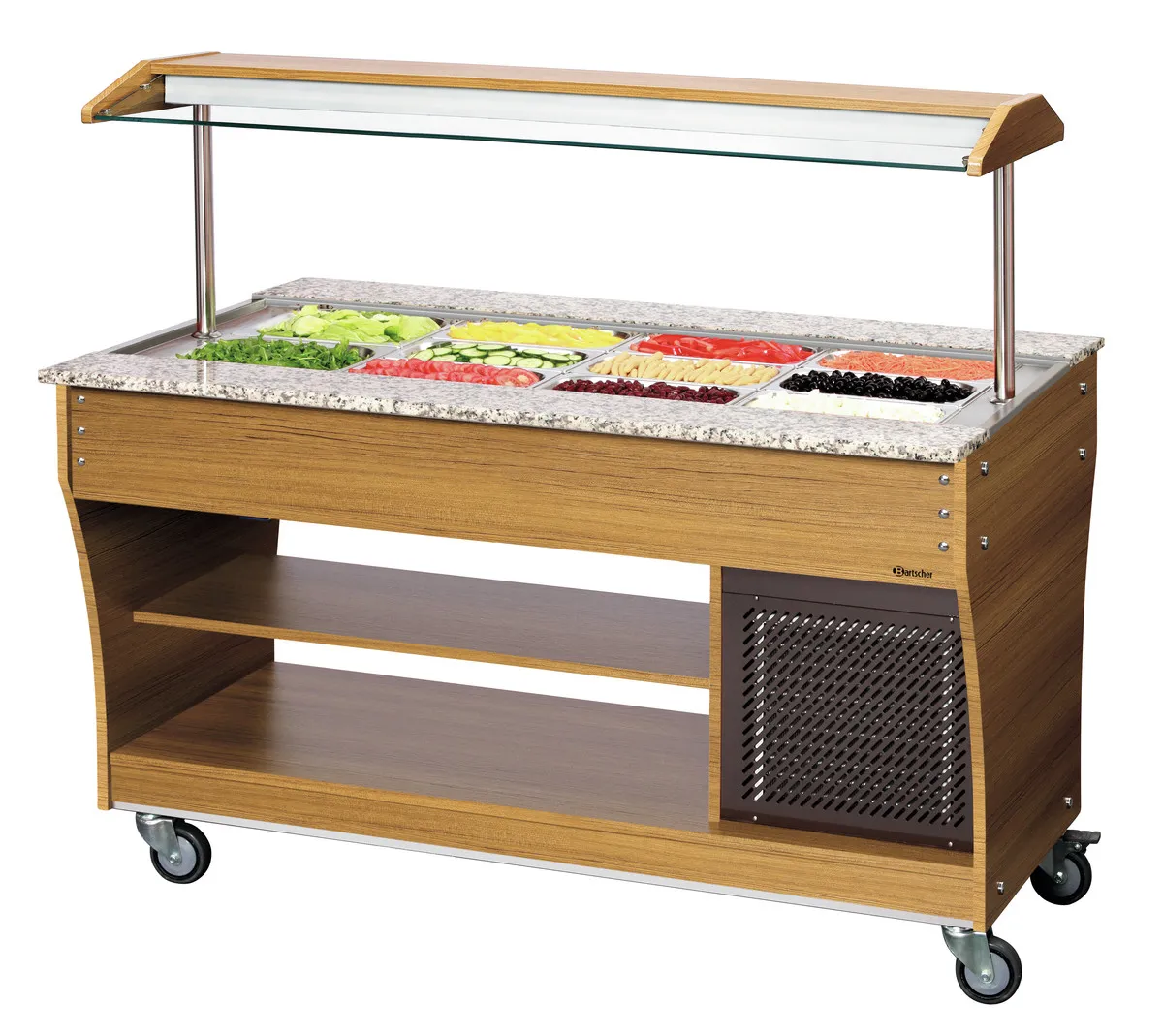 Buffet/Saladebar met koeling - 4 x GN 1/1