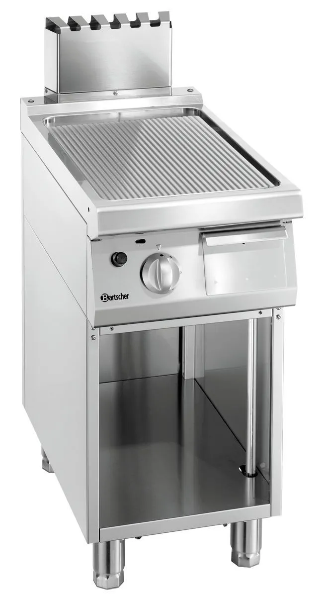 Geribbelde Snackplaat Breedte 400 mm - Gas