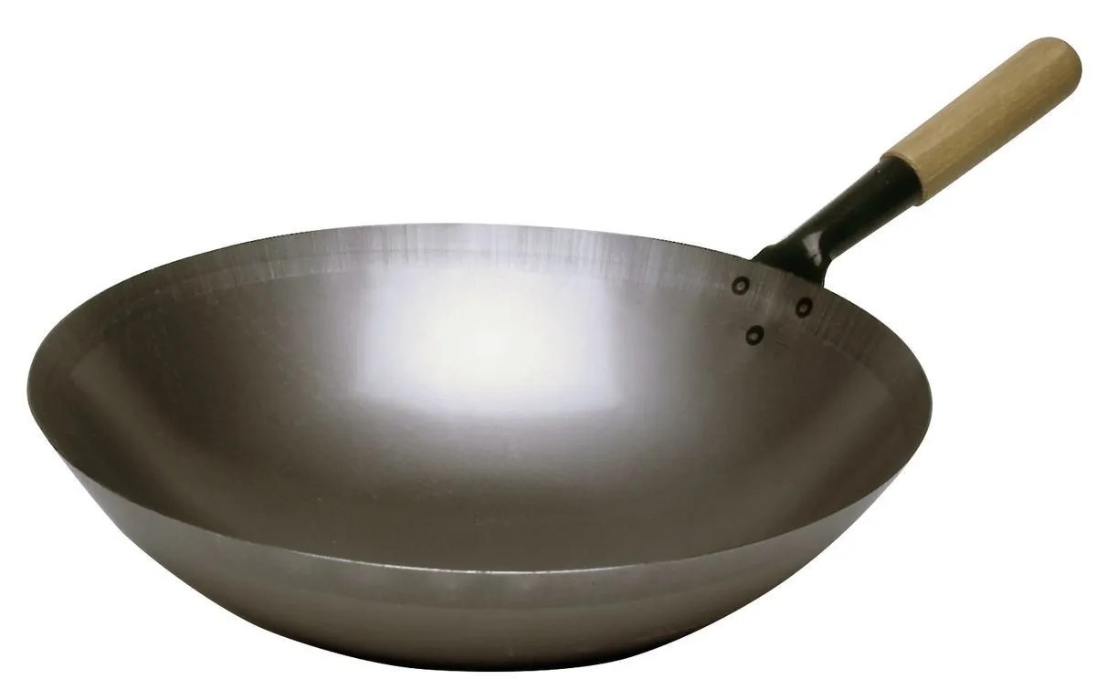 Wokpan van staal - 360 mm