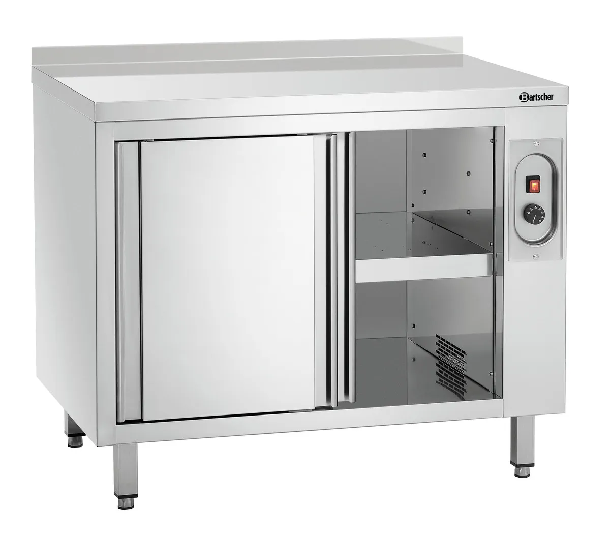 Verwarmde kast met achterwand - L 1000 x D 700 mm